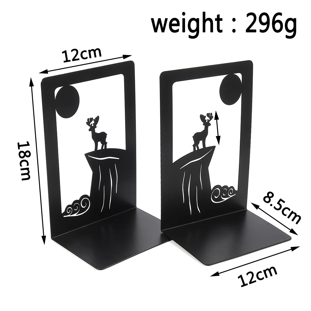 Imagem -06 - Universal Metal Bookends para Prateleiras Livro Termina Non-skid Suporta Book End Holder Heavy Duty