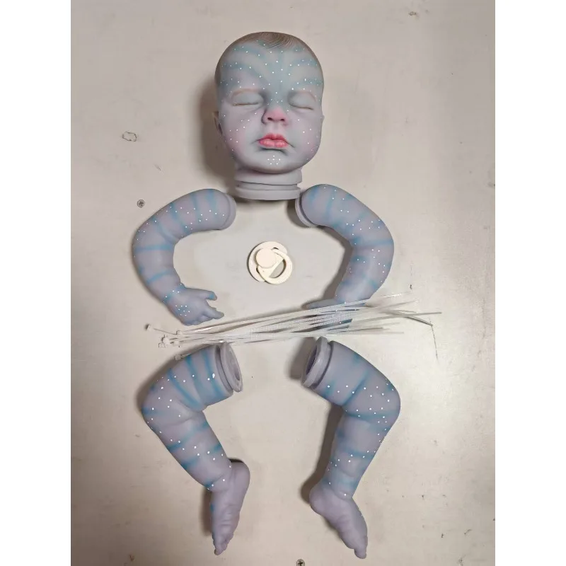 19inch  Reborn Doll Kit  Loulou Sleeping Baby Already Painted Unfinished Doll Parts