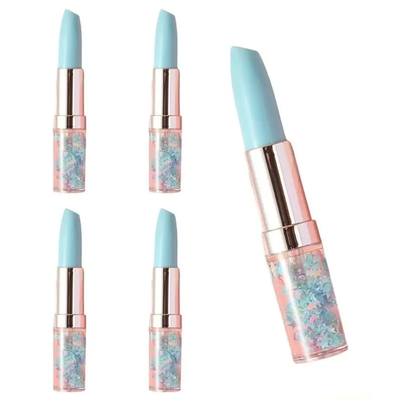 5Pieces Lipstick Shaped Writing Pen Quick Drying  Smoothly Writing
