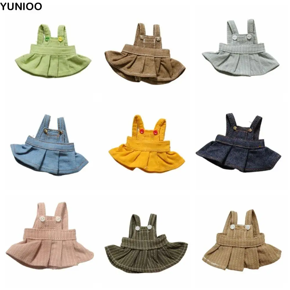 

Suspender Dress Doll Clothes Accessories Dolls Outfit for 12cm Doll Mini Bear Clothes Dress DIY Denim Dress Girls Gifts