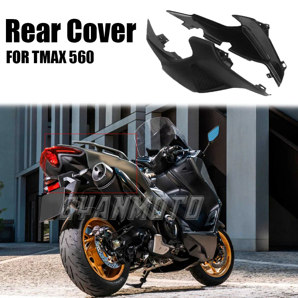 Motorcycle Accessories Rear Side Cover Rear Tailgate Side Panel Fairing Carbon fiber/Black Kit For YAMAHA T-MAX560 TMAX560 2022-