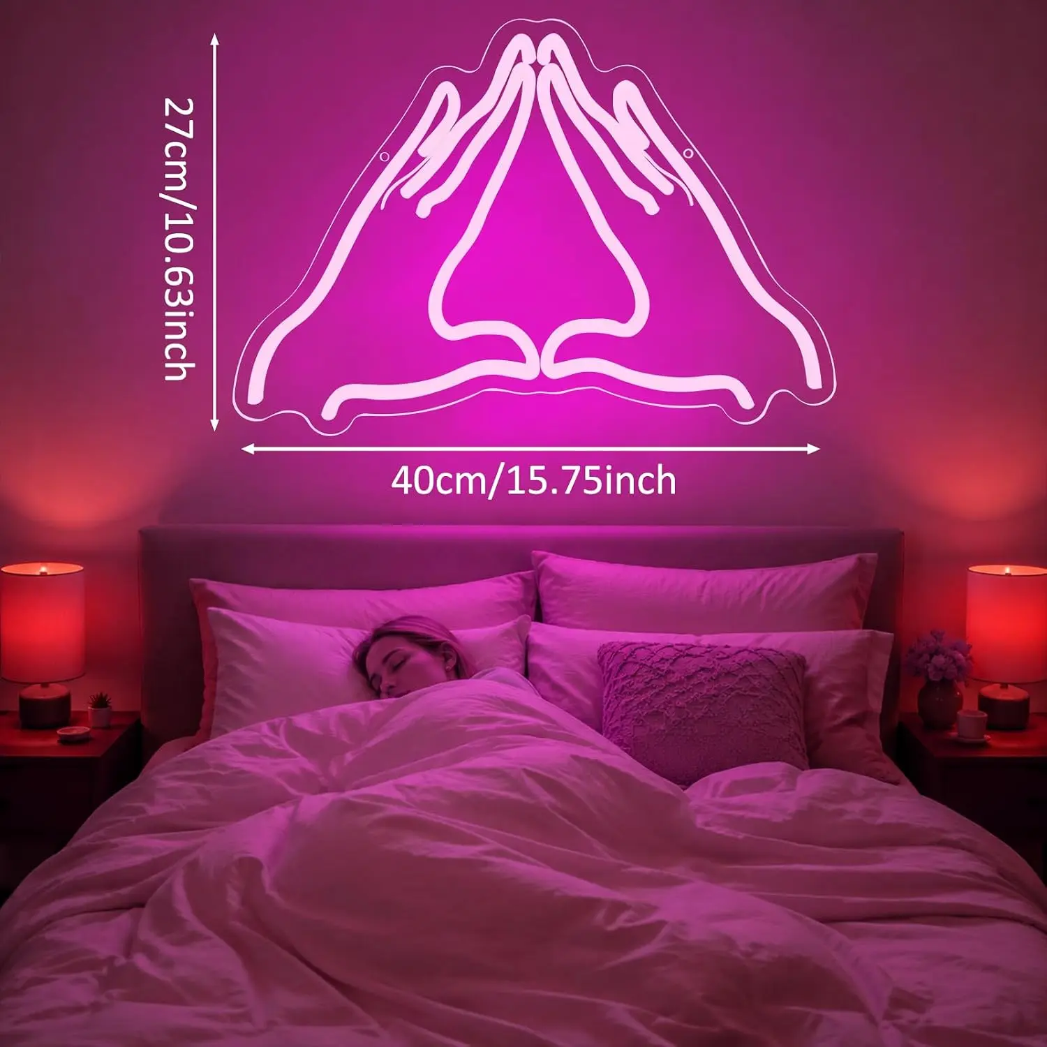 LED Neon Sign 1913 Hands Gesture Neon Light for Bedroom Wedding Bar Christmas Party Home Decoration Xmas Gift USB Powered