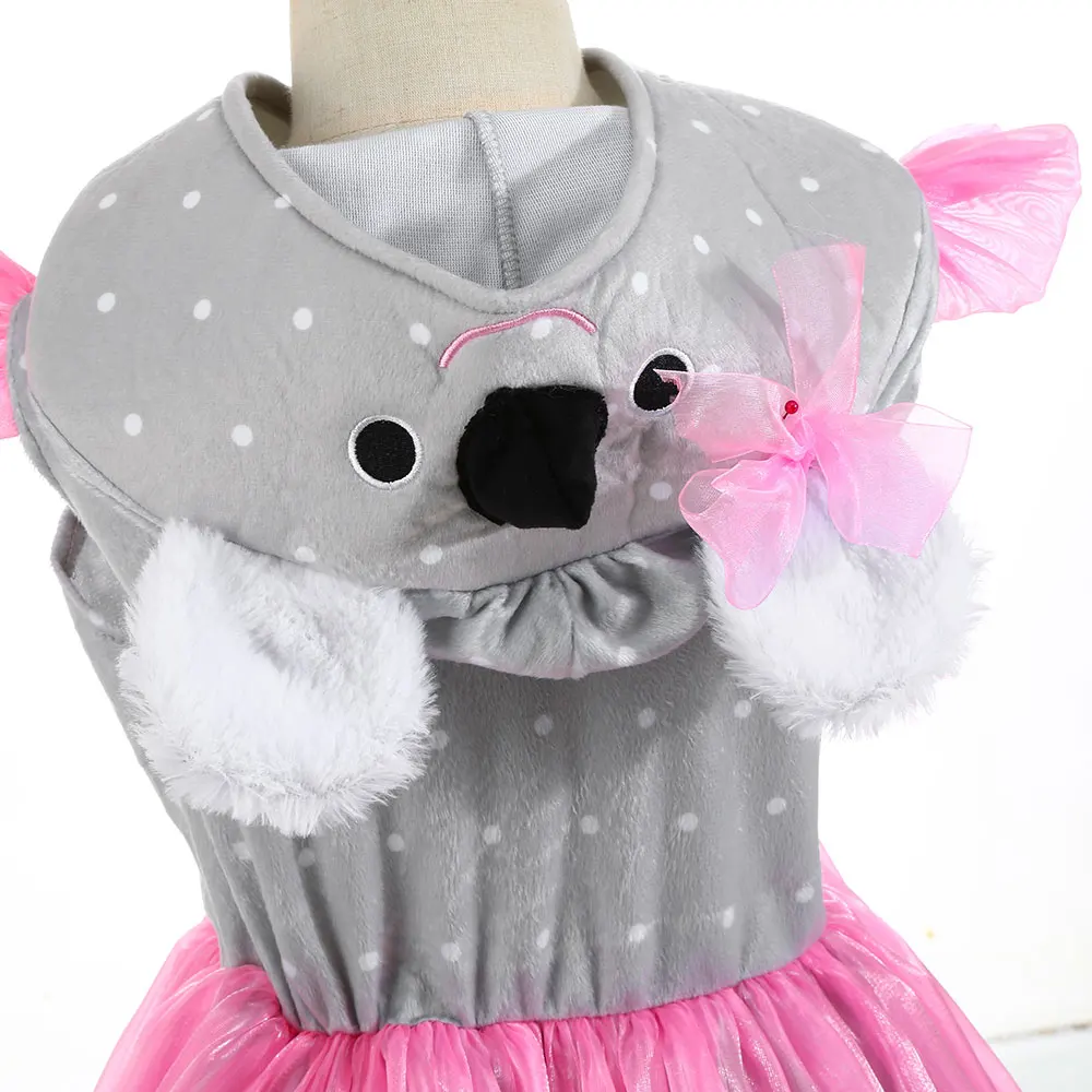 أزياء عيد الميلاد والهالوين التنكرية للفتيات الصغيرات لحفلات الحيوانات مستوحاة من الكرنفال الوردي كيمي كوالا للفتيات الصغيرات #5