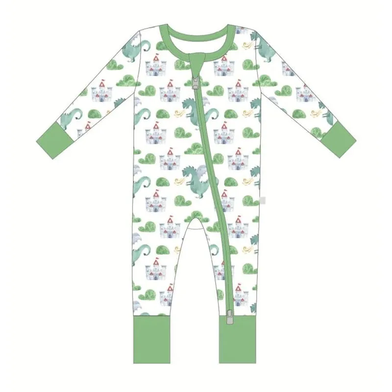 Infant Toddler Clothes Soft Bamboo Viscose Spandex Baby Two Way Zipper Convertible Foot Romper