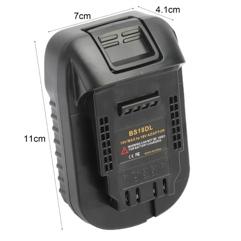 BS18DL Battery Converter Adapter 18V to 18V for BAT609, BAT610, BAT611 to for Dewalt DCB200 Lithium Battery