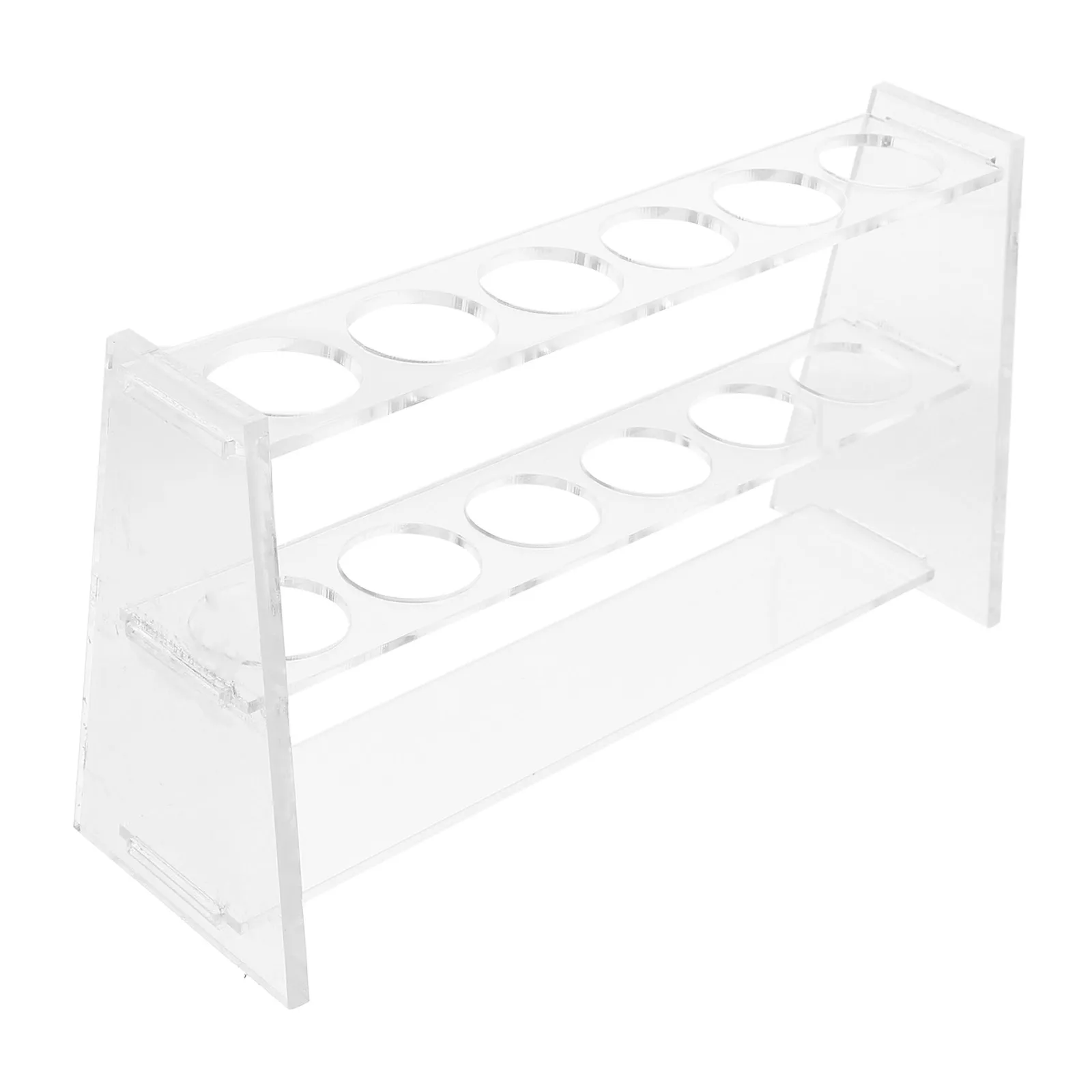 Test Tube Rack Acrylic Holder 6 Holes Laboratory Storage Organizer Reusable Sampling Tubes Display Stand Scientific Experiment view 3
