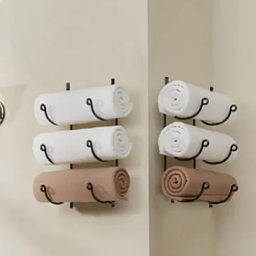 Amazon Hot Selling Multi-layer Iron Wall Mounted Towel Rack Bathroom Wine Rack Storage