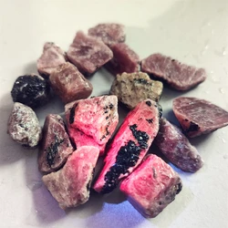 Natural Red Corundum Stone UV Fluorescence Reaction Real Ruby Precious Stone Specimen Mineral Healing Stones Decoration Stone