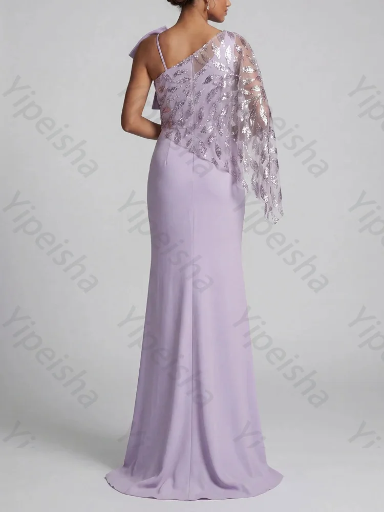 Customized Sequin Mermaid One Shoulder Mother of The Bride Dresses Elegant Formal Dress Exquisite High Quality Prom Party Gowns