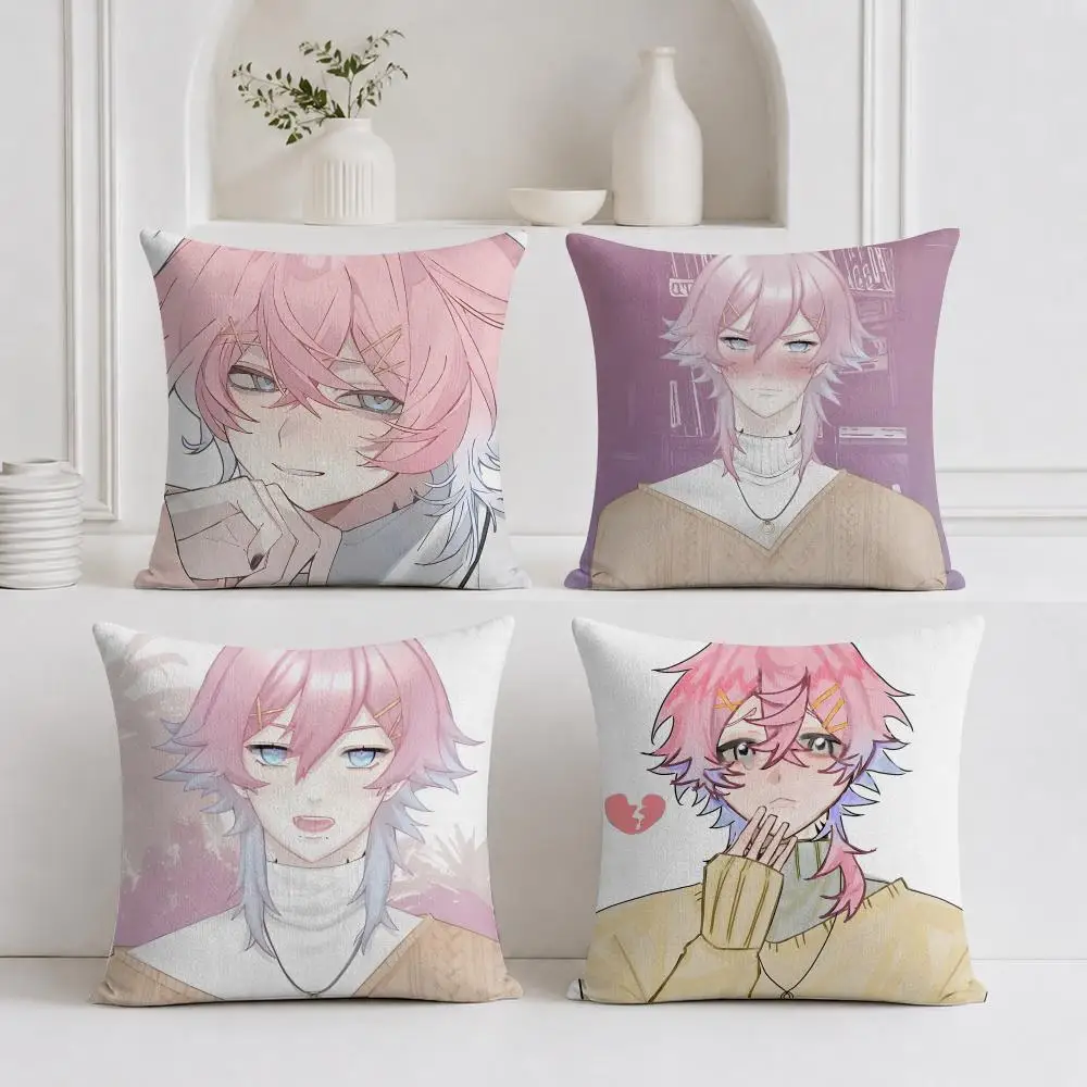 Ren 14 D-Days With You Cushion Cover Organic Linen Square Pillow Case Durable Non-Allergenic And Kind To Skin