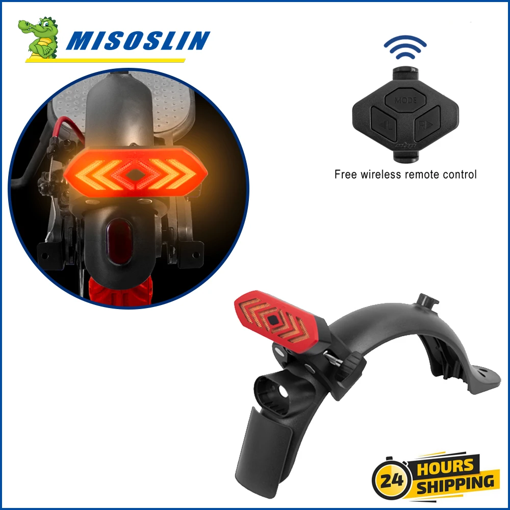 Electric Scooter Turn Signal Light for Xiaomi M365 Pro2 1S Pro E-Scooter Remote Control Lamp Rechargeable Rear Fender Taillight