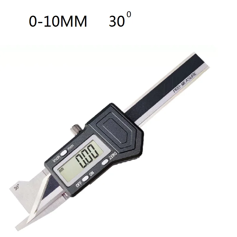 0-6MM-10MM Digital Angle Vernier Caliper Chamfer Gauge Ruler 15-60 degrees
