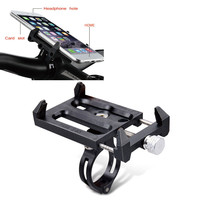 Bicycle Mobile Phone Holder Universal Bike Motorcycle Handlebar Clip Stand for 3.5-6.2 Inch Smartphone Holder GPS Mount Bracket