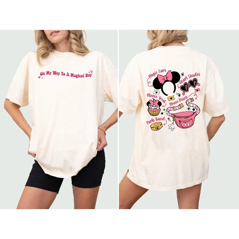 On My Way To A Magical Day Shirt, Magic Kingdom Tee, Disneyworld Shirts, Disney Trip 2025 Disney Parks Walt Disneyworld Tee