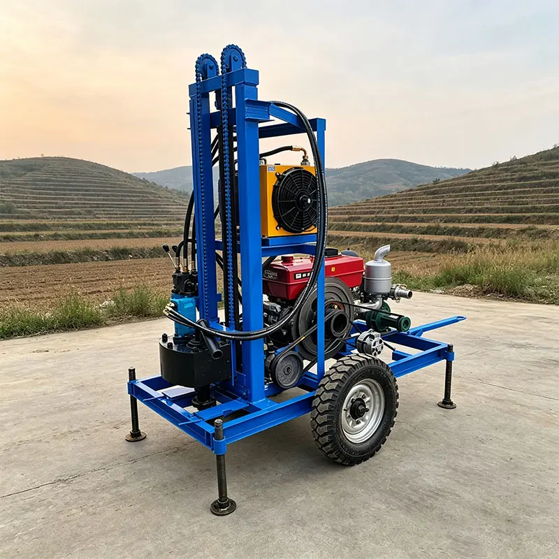 Customized Crawler Diesel Drill Rig 28HP Hydraulic 150M High Quality Quick Positioning Deep Deep Water Well Drilling Rig