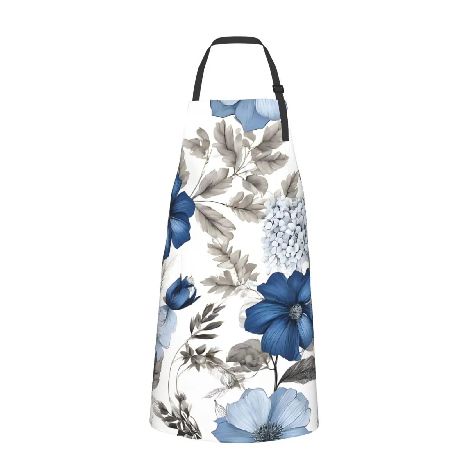 Colorful Flowers Bird Print Aprons For Women,Adjustable Chef'S Apron With Pockets Aprons For Women Men Kitchen, Cooking, Garden