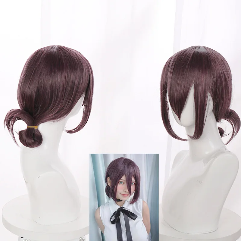Leise Cosplay Wig, Chainsaw Man, Devil, Black And Purple, One-piece Braided Style