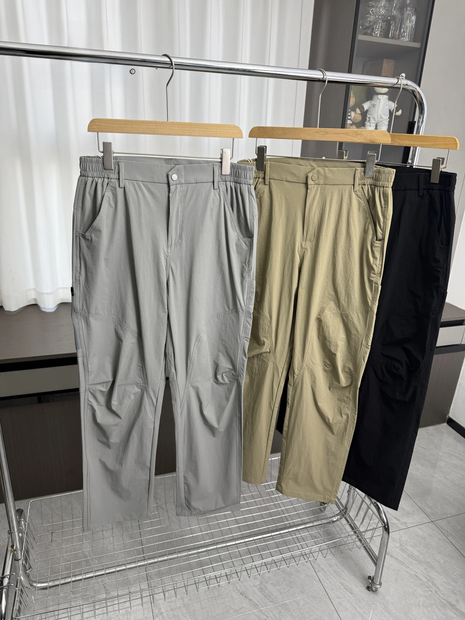 Outdoor Casual Pants Men's Lightweight Elastic Quick Dry Straight Leg Summer Fashionable  Color Waterproof Pants