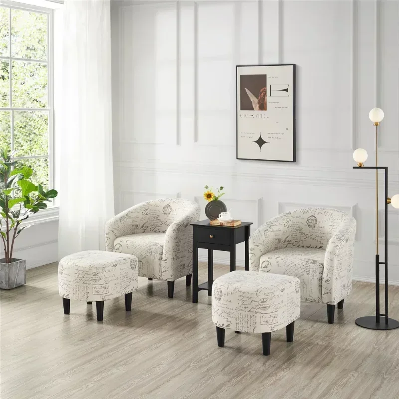 Easyfashion Chair & Ottoman Sets, Letter Print chairs for bedroom  furniture