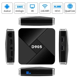 Dispositivo de Tv inteligente D905, decodificador con Android 10, 1GB, 8GB, Amlogic S905L, HD, 4K, 4G, Wifi, reproductor multimedia, cine en casa, PK D9