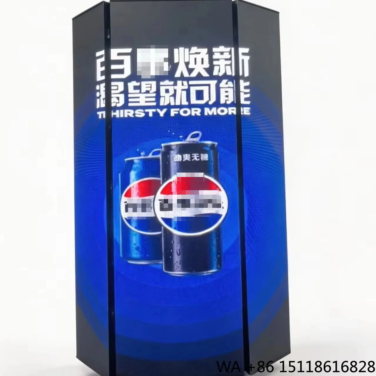 LEDTri-fold Poster Screen, LED Double-sided Display Poster Screen LED Two-sided Unfolding Poster Screen LED Mobile Poster Screen
