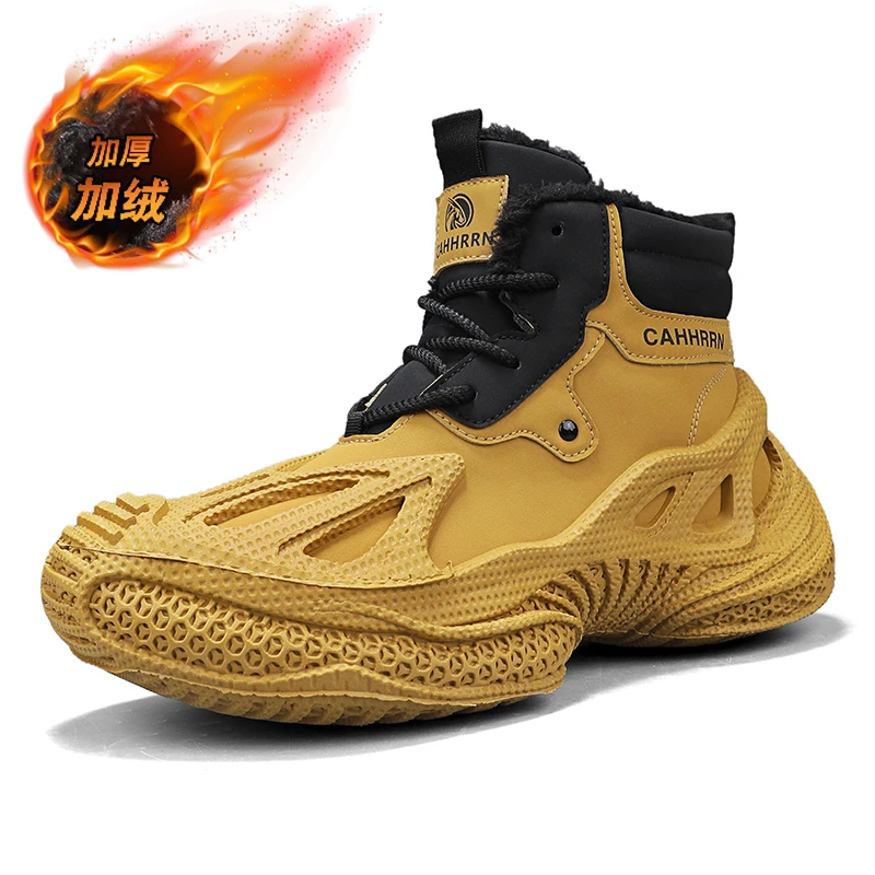 

New Winter Fleece Men's Shoes, Casual, Breathable, Outdoor Hiking, Sports, Tennis, Running, Designer Luxury Thick-soled Loafers