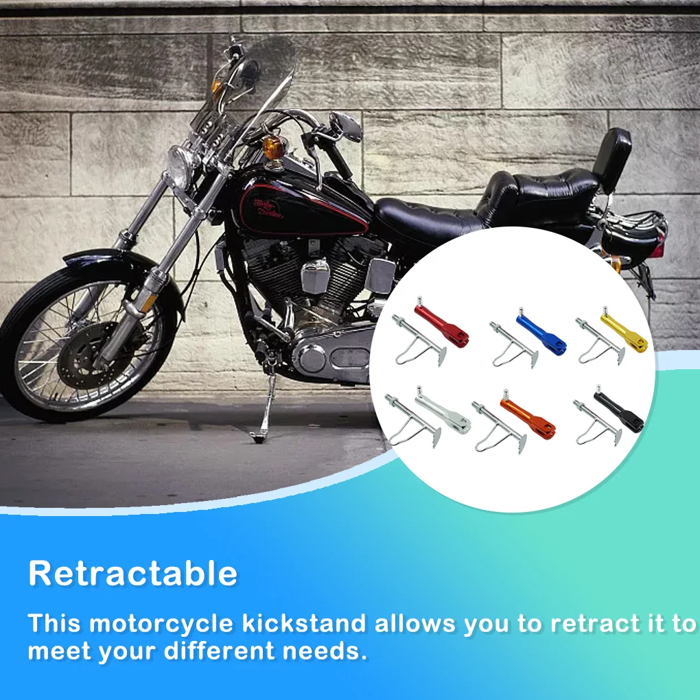 Universal Motorcycle Retractable Kickstand Replacement Electric Scooter Side Stand Upgrade Modified Accessories