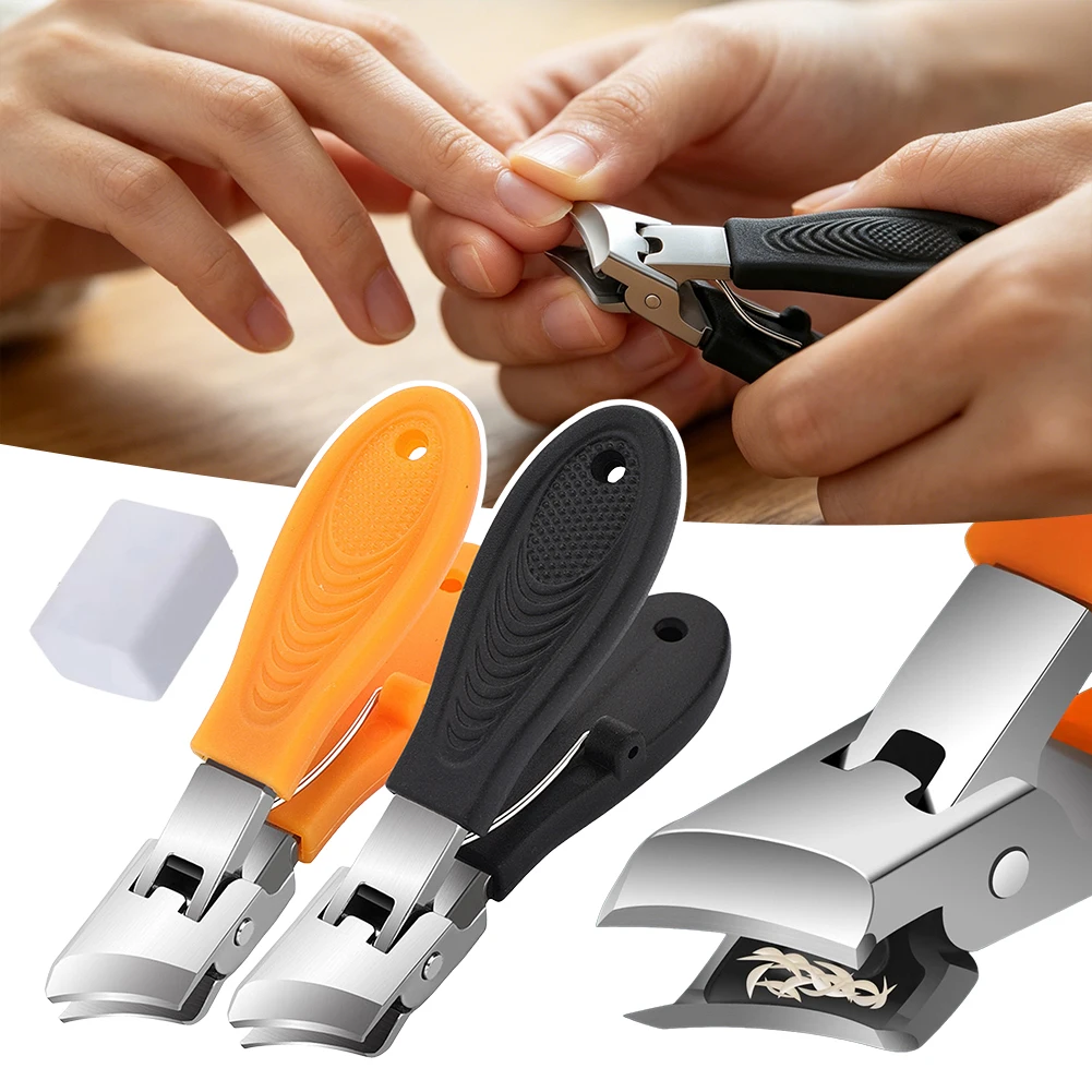 Wide-Jaw Nail Clippers Podiatry Clinic Tools Splash-Proof Nail Clippers Ultra Sharpen Stainless Steel Precision Slanted Blades