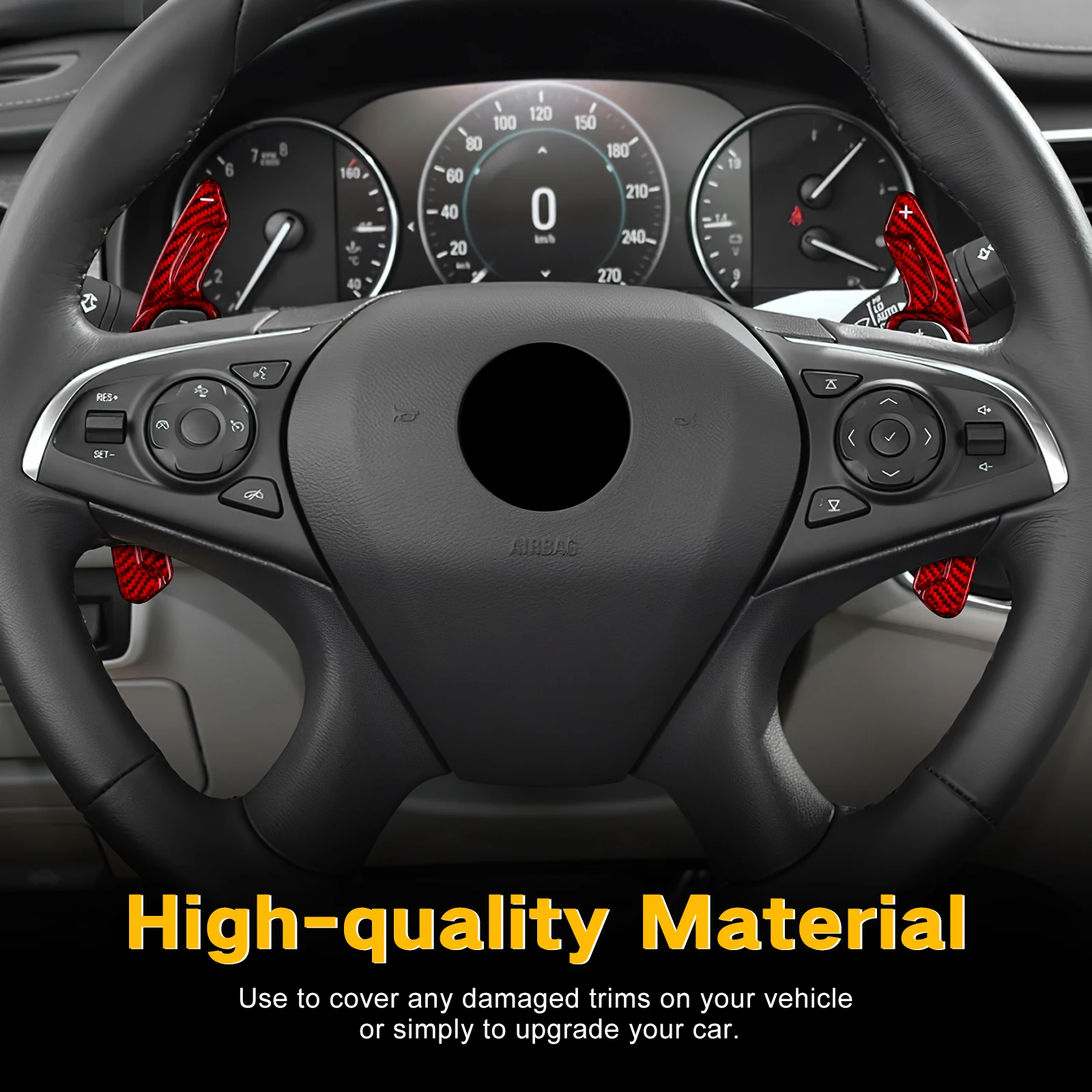 

Real Carbon Fiber Shift Paddle For Chevrolet Camaro Corvette C7 2016 2017 2018 2019 Car Steering Wheel Extension Accessories