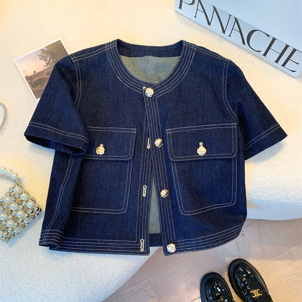 Vest Spring and Autumn 2025 New Style Male and Female Baby Western Style Shoulder Tank Top Thin Denim Vest Trendy