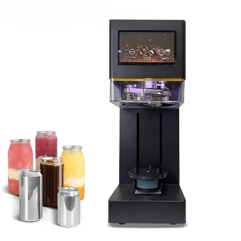 

Touch Screen Non-rotating Lifter Plastic Bottle Aluminum Cups Can Sealing Machine Can Sealer