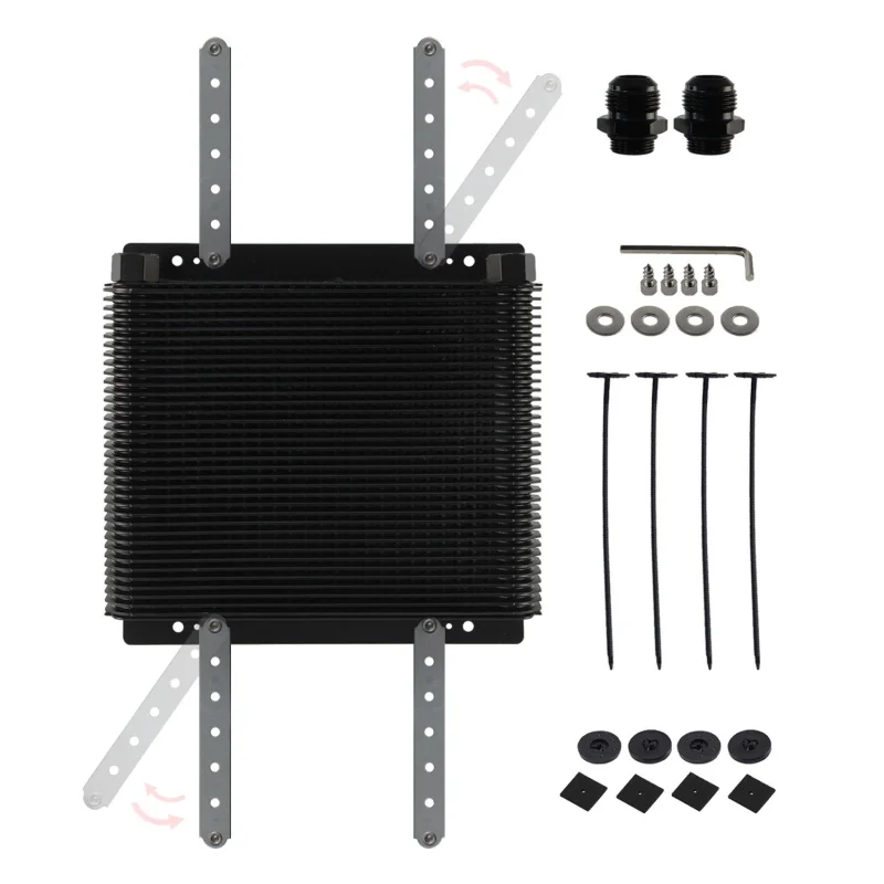 

Маслоохладитель трансмиссионного масла, 36 рядов, 72 пластины с M22*1,5 до AN6/AN8/AN10/AN12, универсальные подходят для VW Karmann, алюминий, черный