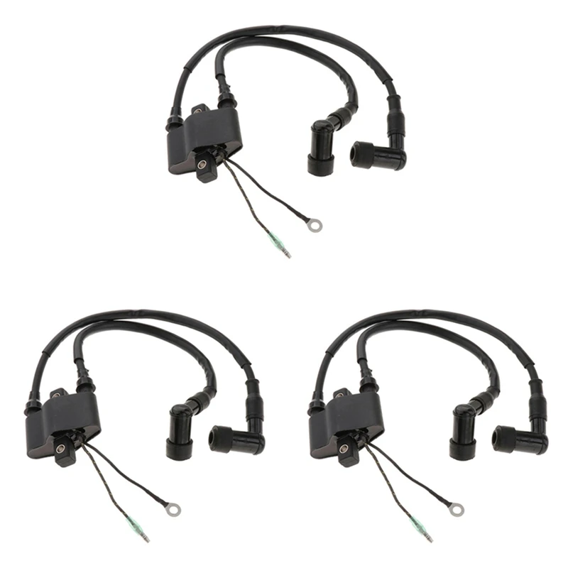 3X Outboard Boat Motor Ignition Coil Parts 3G2-06040-4 803706A1 3G2-06040 3G2060404 For Tohatsu 9.9 15 18HP