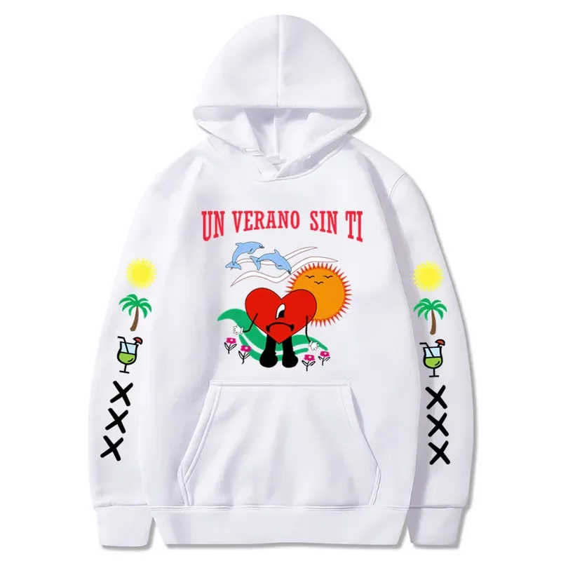 

2022 New Bad Bunny Men's Women's Printed Hoodie Fashion Street Hip Hop Hoodie Sweatshirt Unisex High Quality Hot Sale Hoodie