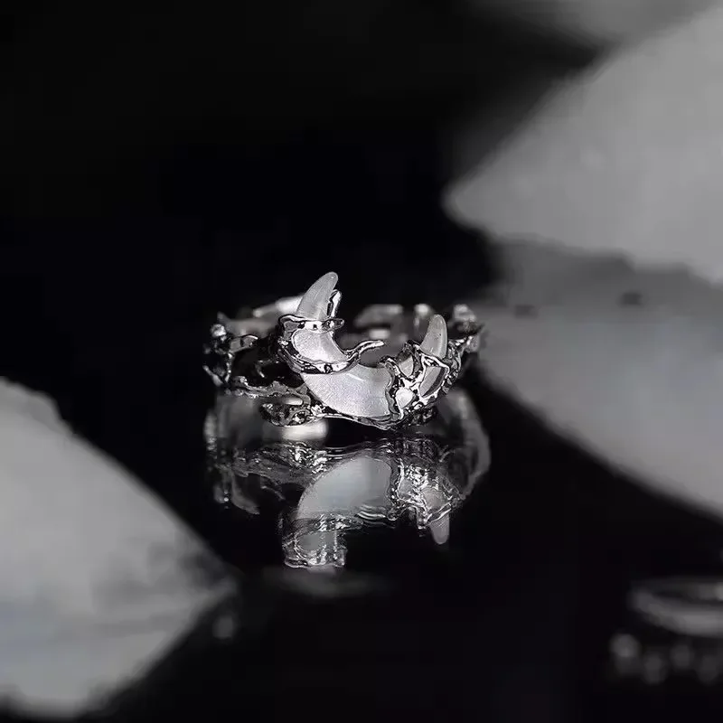 Vintage Y2K Irregular Sun Moon Open Ring, Adjustable for All