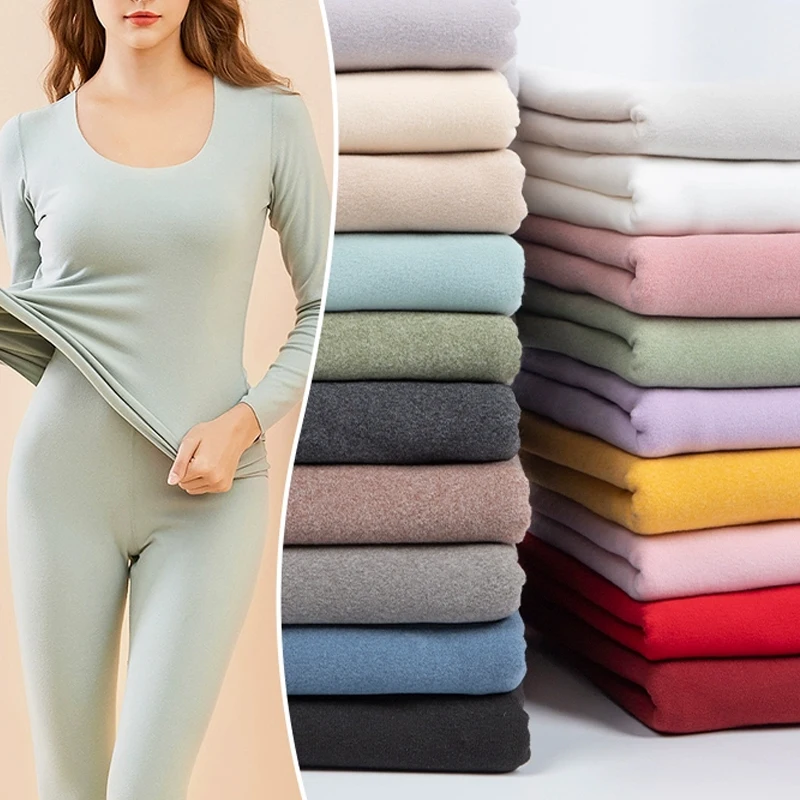 Tela de terciopelo suave de doble cara para pijamas elásticos de invierno, ropa para el hogar, sudaderas con capucha, camisas, pantalones, telas para ropa DIY