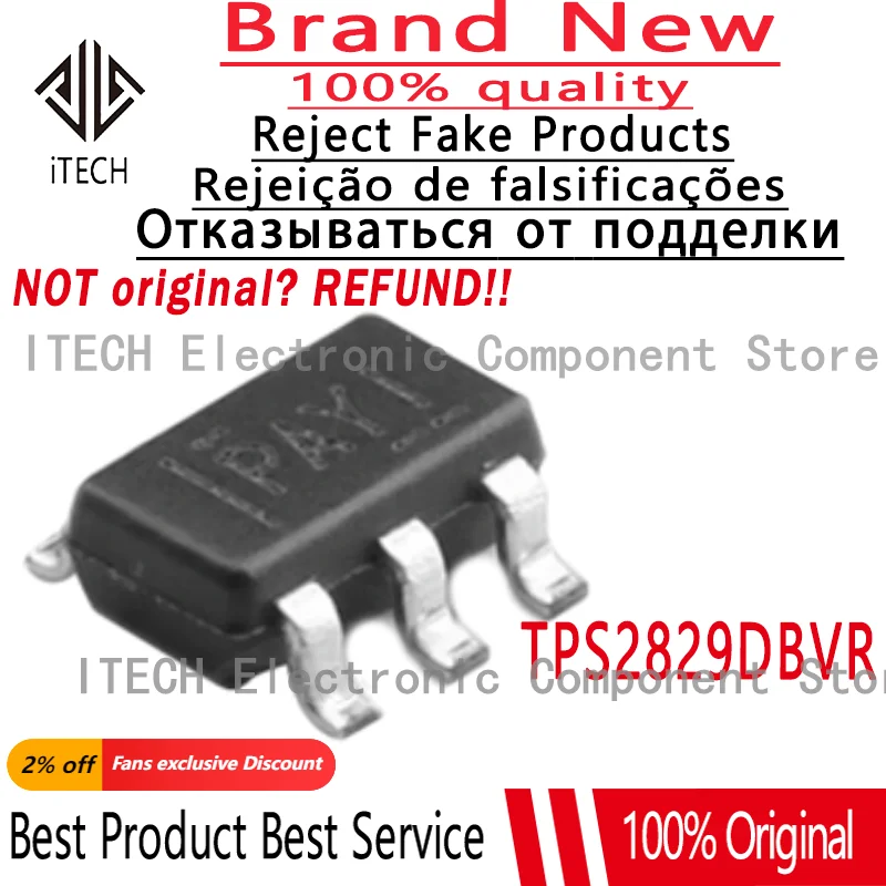 10pcs/lot Original PAYI TPS2829DBVRG4 TPS2829DBVR TPS2829  N-channel MOSFET DRIVER SOT-23-5/SC-74A 100%New and Genuine