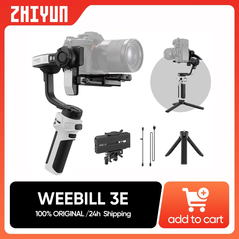 ZHIYUN CINEPEER WEEBILL 3E 3-Axis Handheld Camera Gimbal Stabilizer for DSLR Mirrorless Cameras for Canon/Nikon/Sony/Lumix