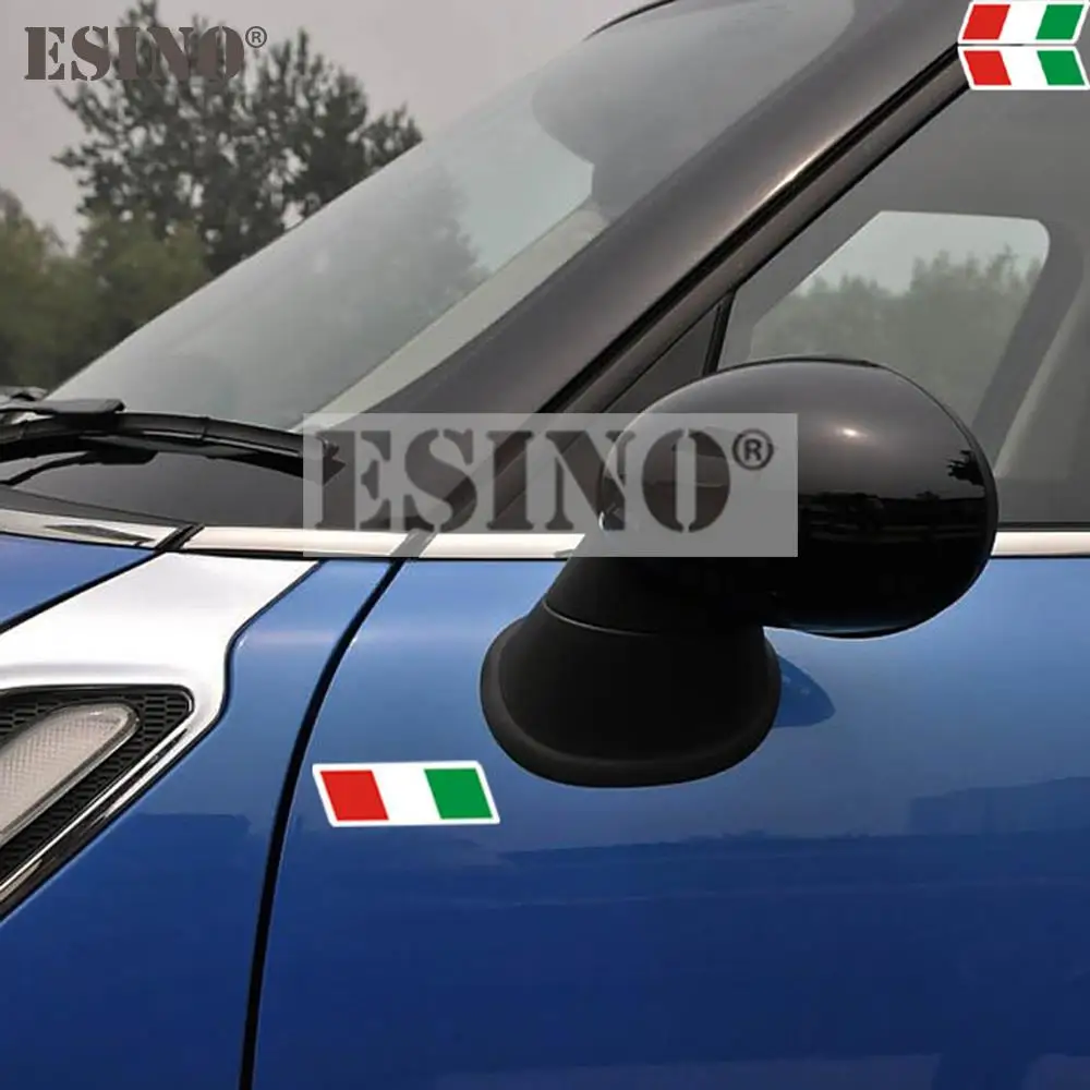 2 x Car Styling Germany France Italy Flag Style Decorative Car Accessory Creative PVC Waterproof Sticker Bumper Body Vinyl Decal