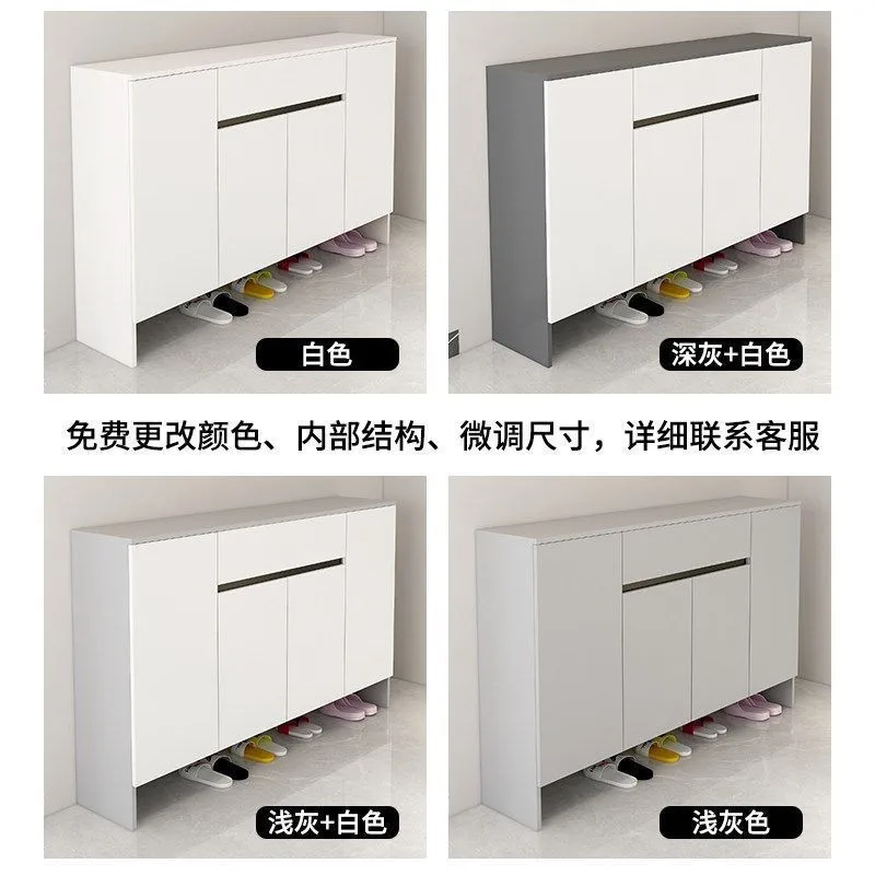Aluminum alloy shoe cabinet, aluminum honeycomb panel storage cabinet at home door, outdoor waterproof and sunscreen
