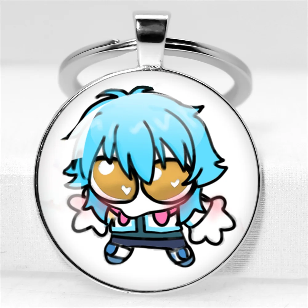 Anime Dramatical Murder cabujón 25MM/30MM llavero dibujos animados Seragaki Aoba DMMd colgante accesorios de joyería llavero regalo para seguidores
