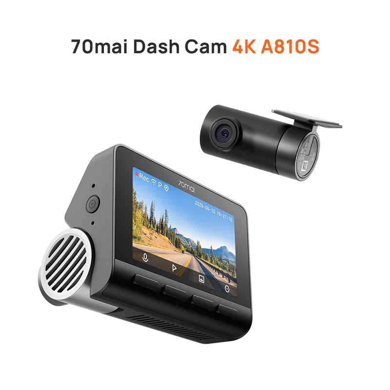 70mai A810S 4K autós kamera Ultra HD beépített GPS ADAS éjjellátó automatikus felvétel 146FOV kettős HDR szuperkondenzátor 70mai A810S autós DVR