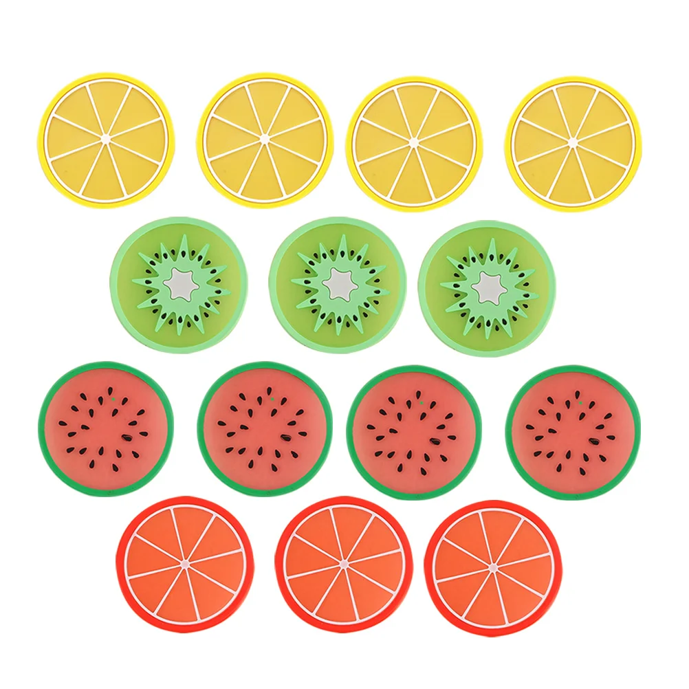 

20Pcs Cool Coasters for Drinks Silicone Cup Mats Non-Slip Heat-Resistant Protective Desk Coaster Set Silicone Coaster