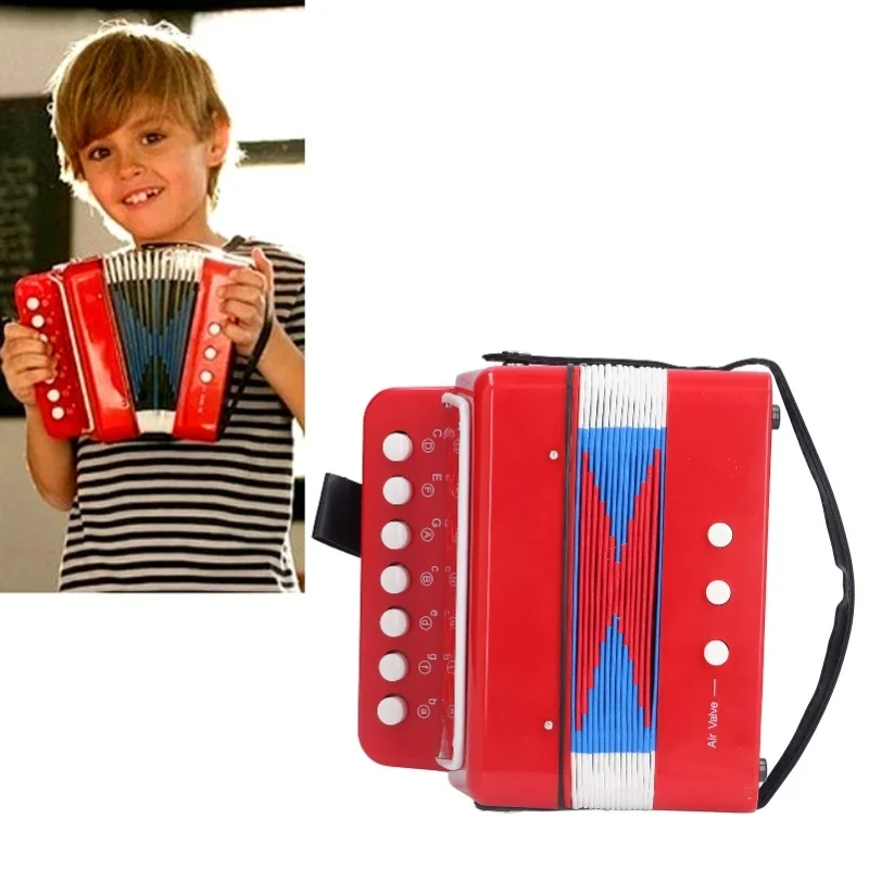 لعبة الأكورديون للأطفال 7 مفاتيح آلة موسيقية الأكورديون الصغيرة التعليمية للأطفال #3