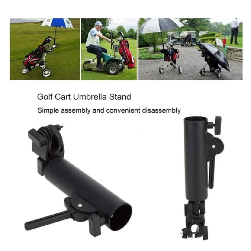 Golf Umbrella Holder Golf Push Cart Umbrella Holder Adjustable Black