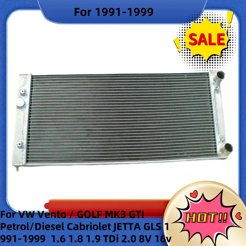 Radiador de aluminio para VW Vento / GOLF MK3 GTI gasolina/diesel Cabriolet JETTA GLS 1991-1999 1,6 1,8 1,9 TDi 2,0 8V 16v 92 93 94 95
