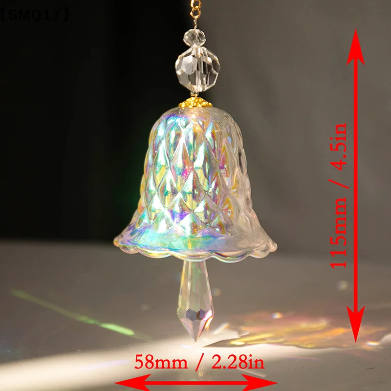 Crystal Wind Chimes Hanging Suncatcher Wind Music Bell Glass Prism Rainbow Maker Car Pendant Window Garden Decoration【SMQ】 view 6