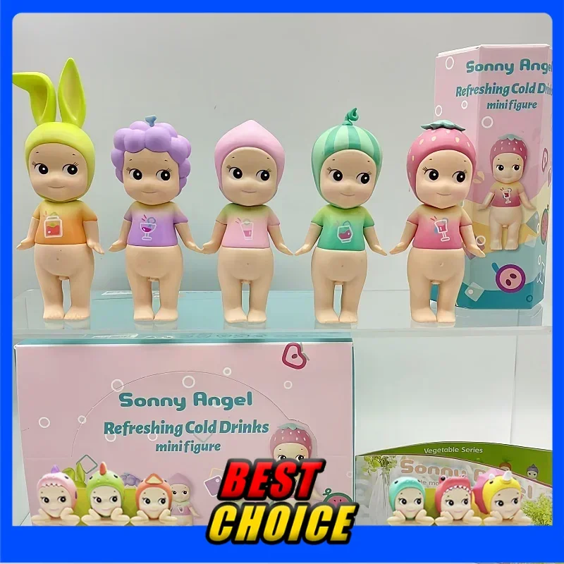 

2025 New Sonny Angel Cold Drinks Mini Figure Blind Box Anime Ornaments Cute Dolls Christmas Birthday Gift Toy