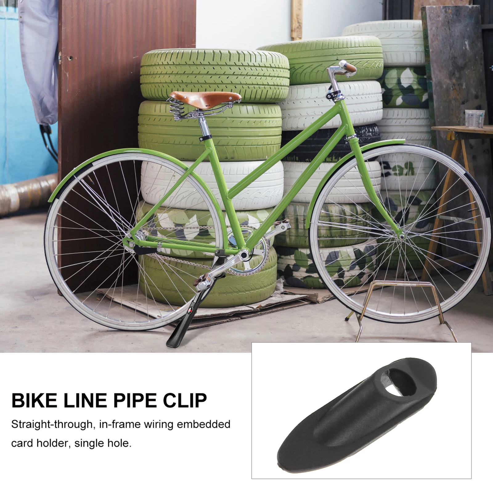 

20pcs Bike Frame Wire Clamp Cable Holder Durable Plastic Straight Through Single Hole Long Lasting Stable Installation Bike