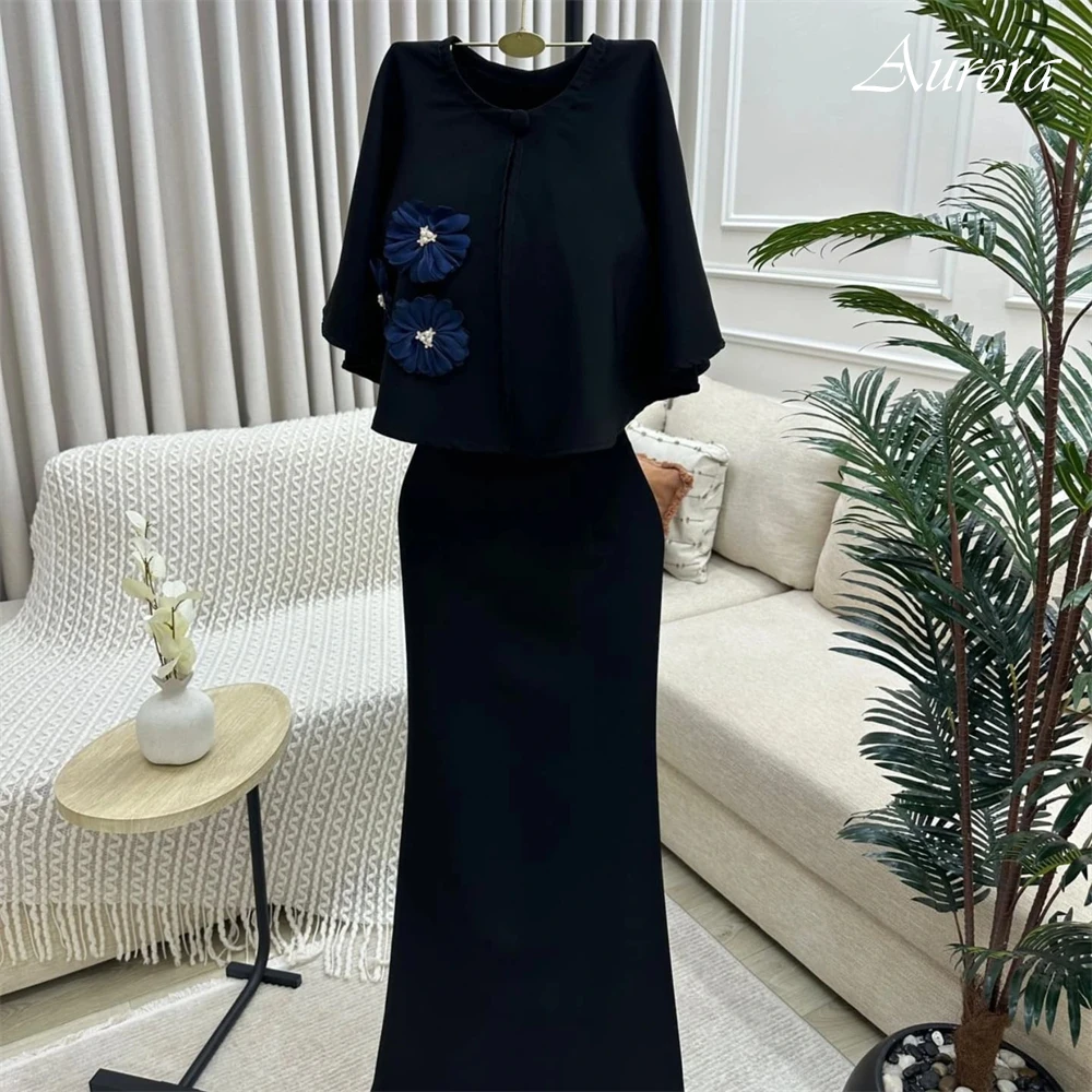 Customized Mermaid Handmade flowers Prom Dresses Classic Strapless 2025 Evening Dress Simple Jersey Celebrity Gown with Beading